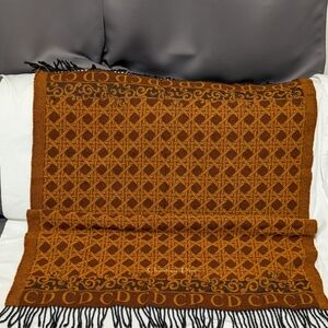 Dior Shawl/Scarf in Rich Brown and Black